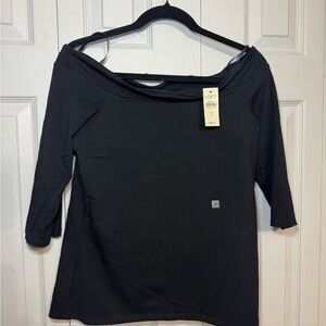 LOFT Women's Elegant Black Long Sleeve Top